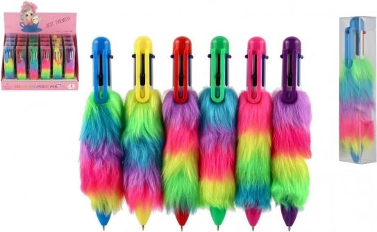Pix din pluș colorat cu franjuri Teddies