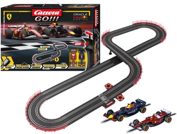 Pistă auto Carrera GO Champion’s Racing cu F1 FERRARI și RED BULL, 4,3 m