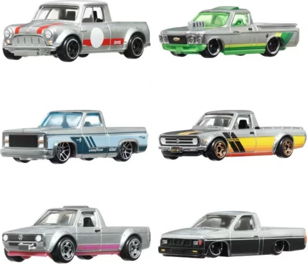 Mix de pick-up-uri și mașini clasice și moderne