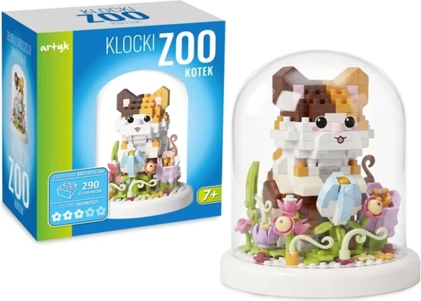 Set de construcție Klocki ZOO pisică sub cupolă