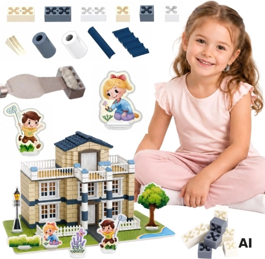 Woopie set de construcție din cărămizi – vilă Dream House 311 piese