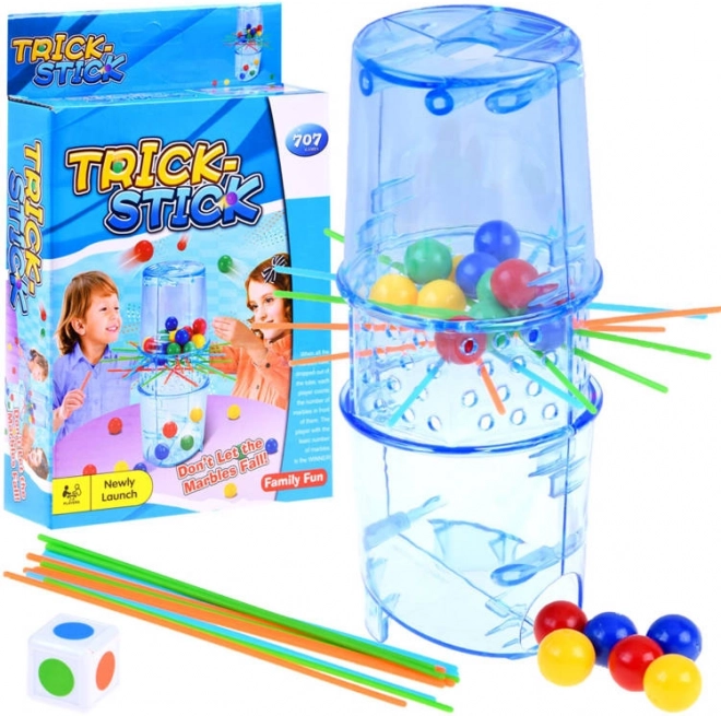 Joc de îndemânare Trick Stick cu bile căzătoare