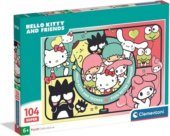 Puzzle Clementoni SuperColor Hello Kitty și prietenii 104 piese