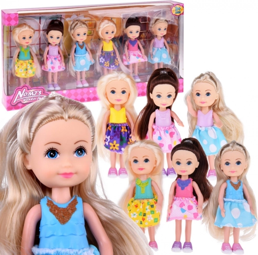 Minunate mini păpuși 12 cm set 6 bucăți