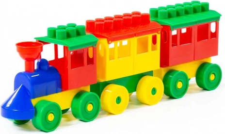 Set trenuleț din plastic colorat pentru copii 3+ ani