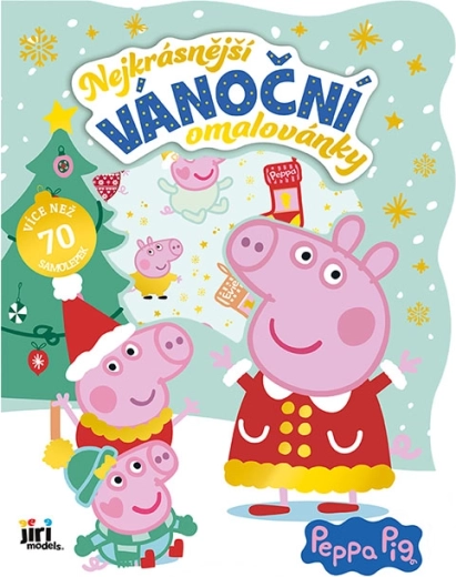 Cele mai frumoase cărți de colorat de Crăciun cu autocolante – Peppa Pig