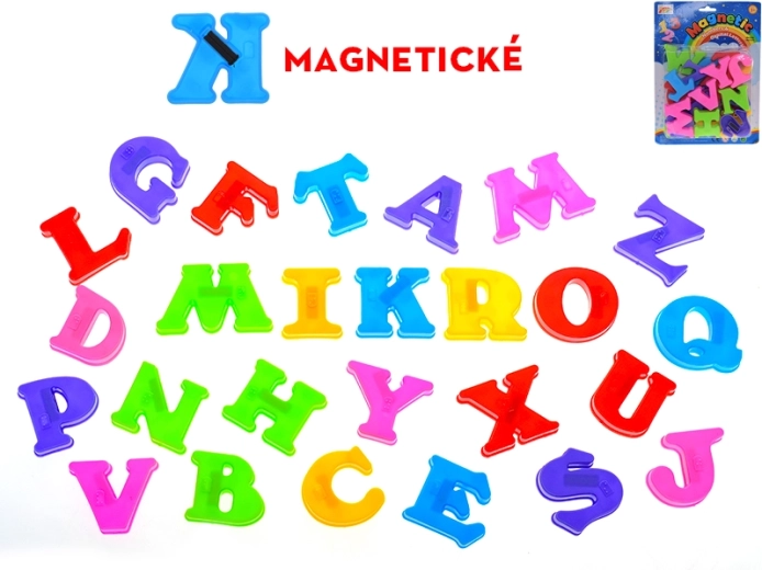 Litere magnetice din plastic – alfabet colorat pentru copii