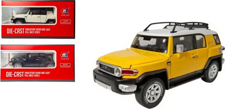 Model metalic Toyota FJ Land Cruiser 1:24 cu lumini și sunet