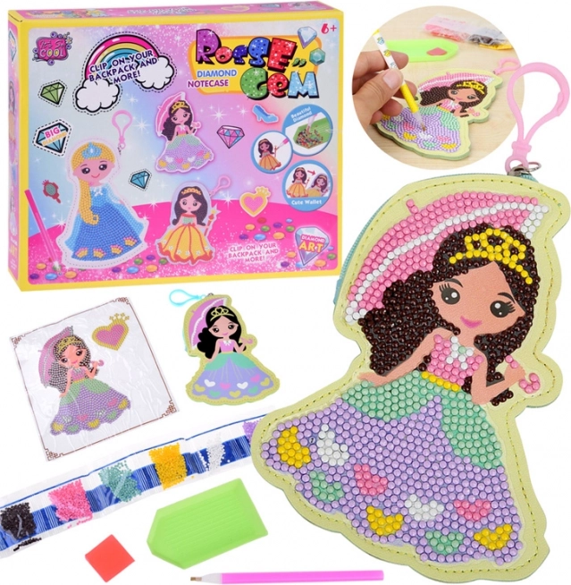Set creativ cu lipire de diamante Prințesă