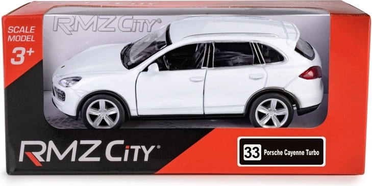 Model metalic RMZ City Porsche Cayenne 1:32 alb cu mecanism pull-back