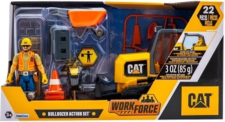 Încărcător pe șenile CAT cu figurină și accesorii
