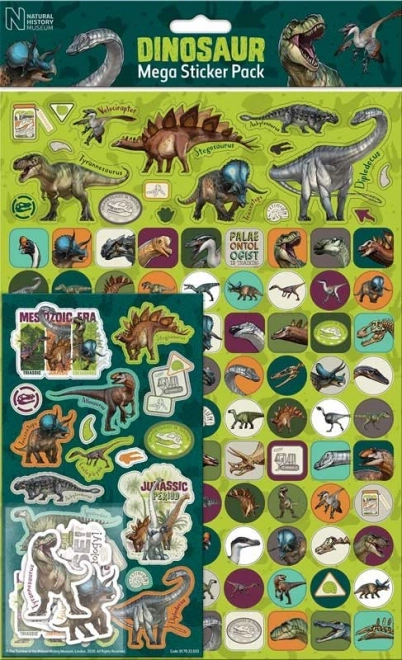 Mega-pachet de autocolante cu dinozauri