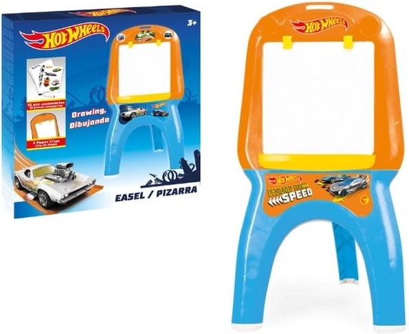 Dolu Hot Wheels tablă pentru copii pe stativ pentru scris și desenat