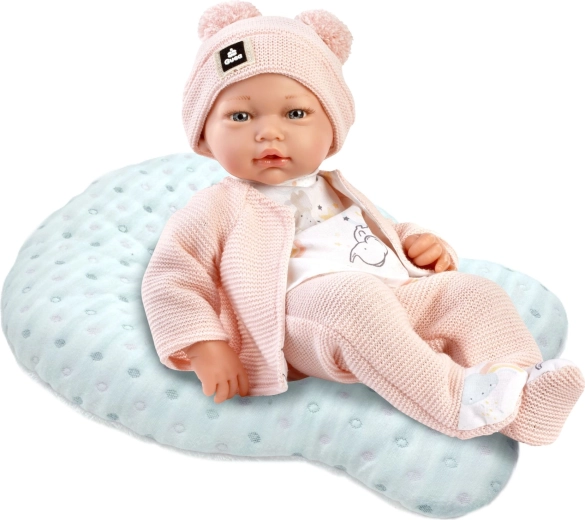 Păpușă realistă bebeluș Guca New Born cu corp moale din material textil, 36 cm