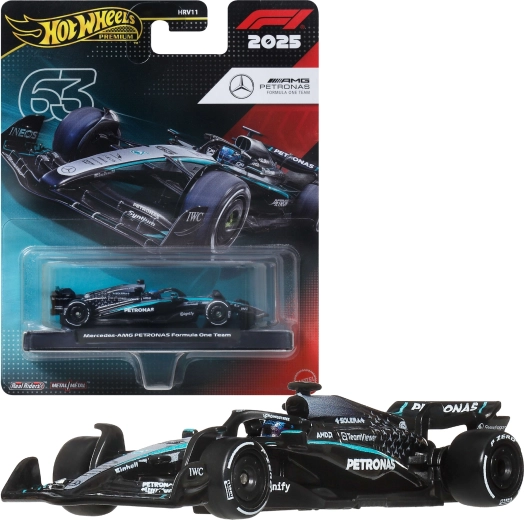 Mașină de curse Hot Wheels Premium Formula 1 Mercedes-Benz F1 George Russell #63