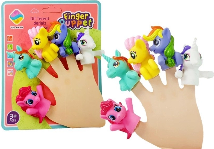 Păpuși de Deget din Cauciuc Unicorn 5 buc