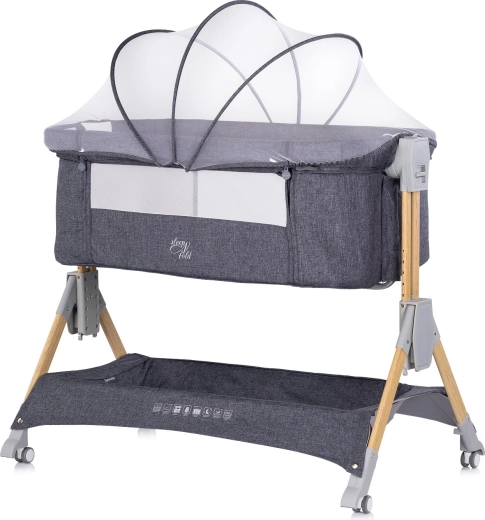 Chipolino sleepnfold 2v1 pătuț atașabil charcoal