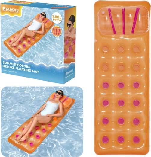 Șezlong gonflabil plutitor Bestway Summer Colors Deluxe