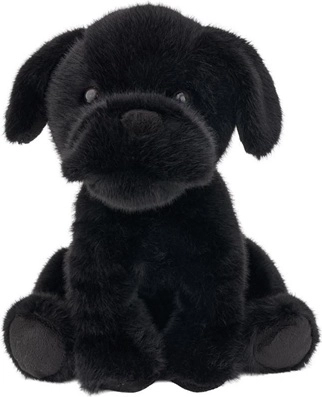Buldog negru de pluș 25 cm