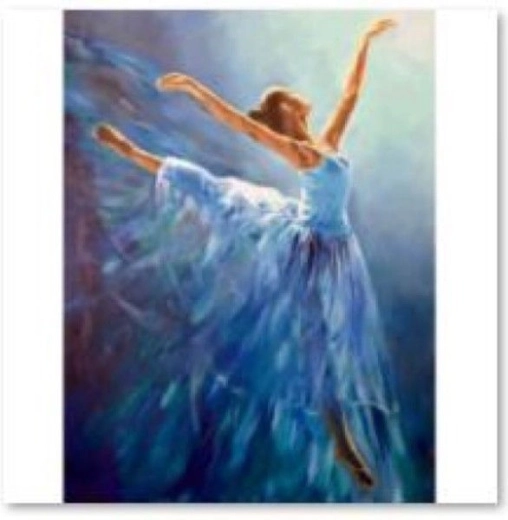 Mozaic cu diamante (diamond painting) balerină 30 × 40 cm