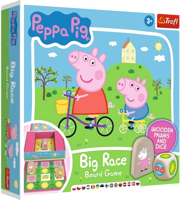 Joc de societate Big Race Purcelușa Peppa de la Trefl
