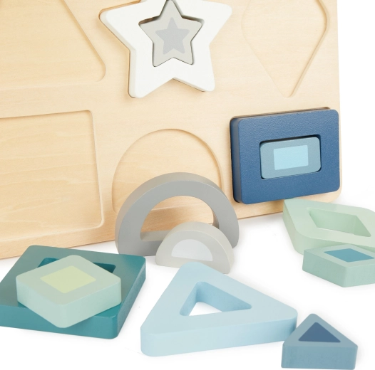 Puzzle din lemn cu piese de încastrat – forme Bieco