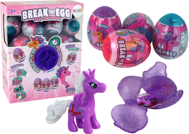 Ouă Unicorn sclipitoare care se sparg - set de 12 bucăți