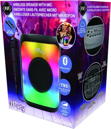 Boxă karaoke Bluetooth Lexibook iParty cu microfon