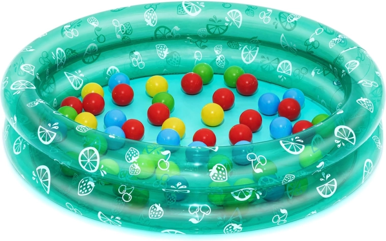Piscină gonflabilă cu bile 91 × 20 cm BESTWAY + 50 de bile – Verde