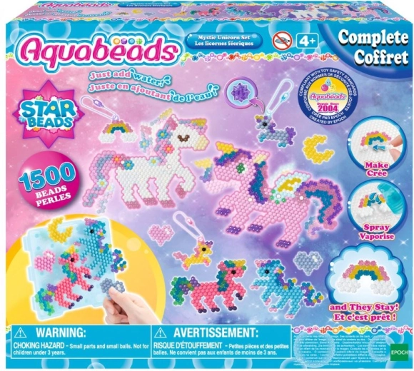 Aquabeads unicorn fermecat – set creativ cu mărgele