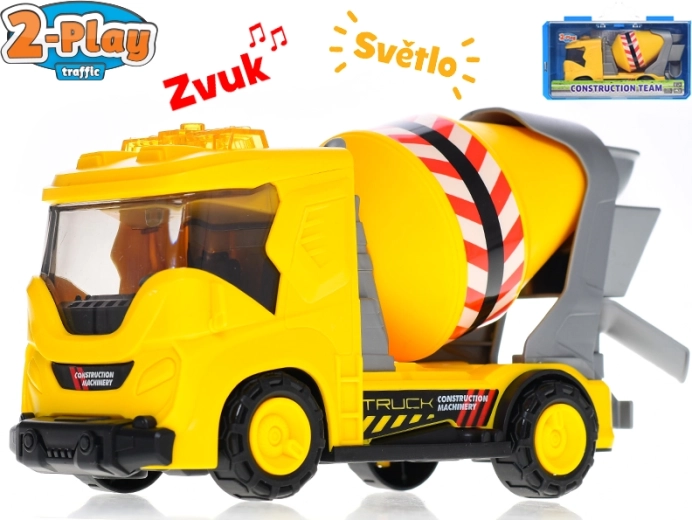 Betonieră de jucărie 2-Play Traffic cu lumini și sunete 22 cm