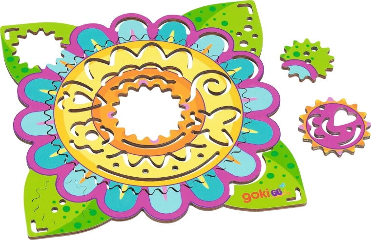 Bază din lemn cu design floral