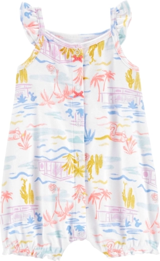 Salopetă de vară Carter's Ivory Palm pentru fetiță (9 luni)