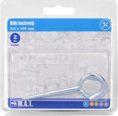 Cârlig pentru candelabru 100 × 5,8 mm – lucios, 2 buc.