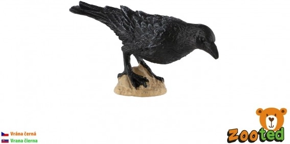 Figurină din plastic corb negru 11 cm