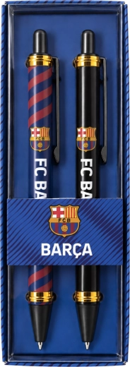 Set de pixuri metalice FC Barcelona albastre și negre - 2 buc.