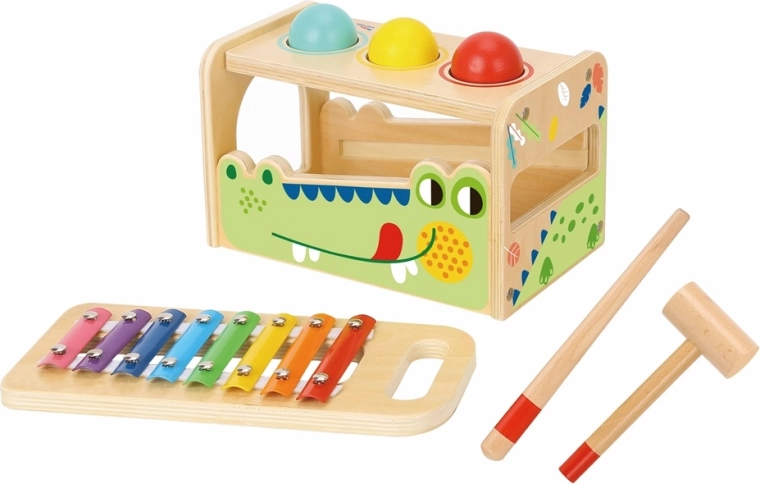2Kids Toys jucărie de lovit și xilofon în formă de crocodil