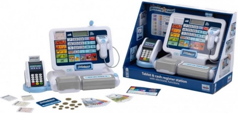 casă de marcat pentru copii cu terminal și scanner