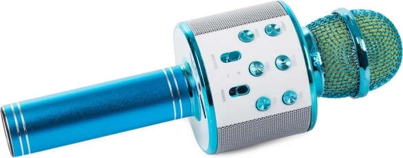 Microfon karaoke Bluetooth fără fir cu difuzor integrat – Albastru