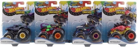 Hot Wheels Monster Trucks Color Shifters – își schimbă culoarea