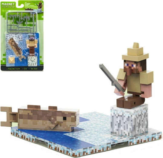 Magnet World 3D set de construcție magnetic Pescar și peștișor