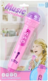 Microfon roz pe baterii