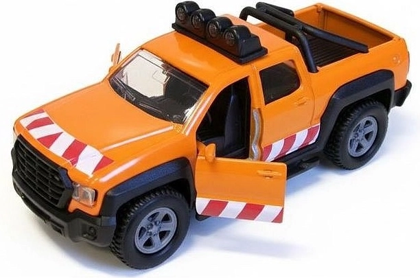 Vehicul realist de servicii rutiere cu uși care se deschid