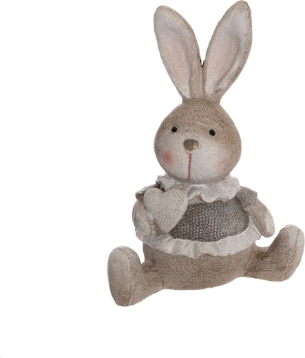 Iepuraș ceramic bej 14 cm