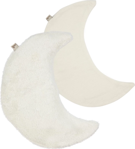 Pernă relaxantă încălzitoare Timboo în formă de lună Moon Daisy White