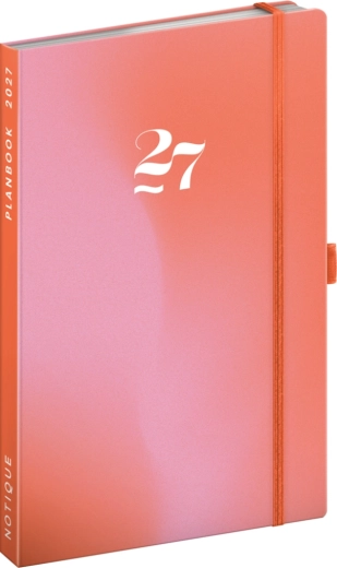Notique Planbook agendă de planificare și caiet de notițe Coral 2027 13 × 21 cm