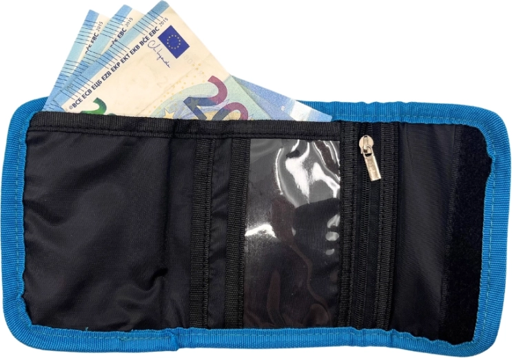 Interior organizat pentru monede, bancnote și carduri