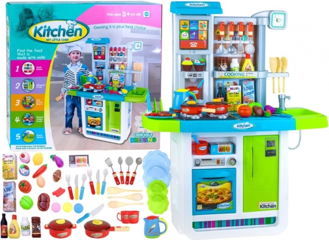 Bucătărie interactivă pentru copii cu frigider și accesorii – Frigider