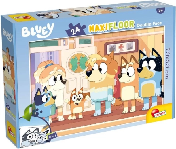 Puzzle maxi Bluey, față-verso, 24 piese