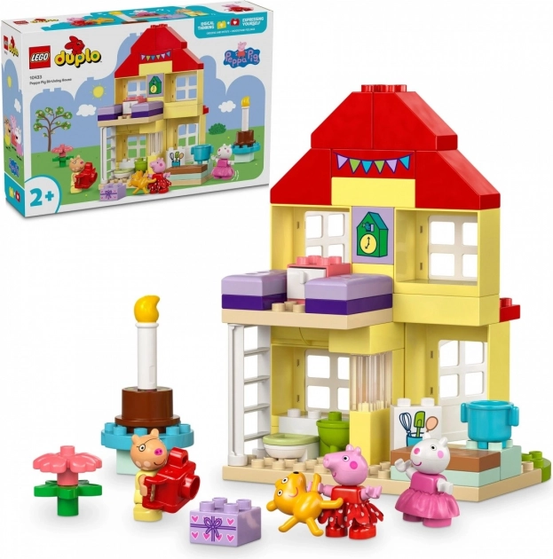 LEGO® DUPLO® 10433 Peppa Pig și casa de ziua de naștere